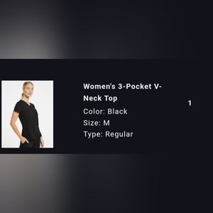 Brand NEW with TAGS Jaanuu women's 3 pocket v neck scrub top size medium medical